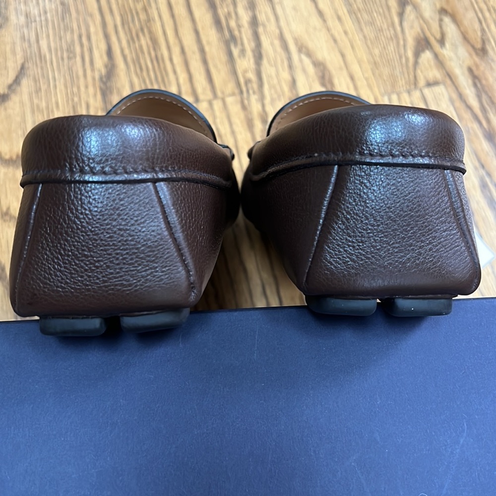 Prada men’s dark brown leather loafers size 9.5 - Picture 6 of 14